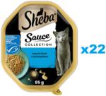 Sheba Sauce Collection tálca 22x85 g nedves teljes értékű eledel felnőtt macskáknak tonhallal szószban darabokban
