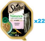 Sheba Nature’s Collection 22x85 g nedves teljes értékű eledel felnőtt macskáknak lazacdarabokkal, borsóval díszítve, mártásban