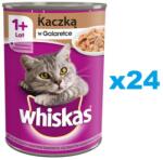 Whiskas Adult 24x400 g teljes értékű nedves eledel felnőtt macskáknak, darabos kacsával zselében
