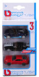 Bburago 1 /64 autók, 3 db /csomag (18-59030)