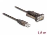 Delock USB Soros Átalakító Fekete 1.5m 62646 (62646)