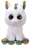 Ty Jucarie de plus TY - Beanie Boos, Unicornul Pixy, 42 cm, Alb
