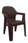 Iris GF-900BR Polo barna műanyag rattan karfás kerti szék (GF-900BR) - officedepot