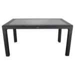 Iris GF-220A ECO antracit műanyag kerti asztal rattan üveglappal 90x150cm (GF-220A)