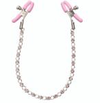 California Exotic Novelties Щипки за зърна с верижка с кристали Crystal Chain