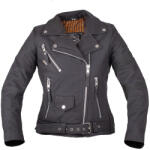 W-Tec Női bőr motoros kabát W-TEC Brinea matt fekete XS (28235-XS)