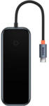 Baseus AcmeJoy 5 az 1-ben hub, USB-C - 2xUSB-A 3.0, USB-A 2.0, USB-C PD, HDMI, sötétszürke (WKJZ010213) - phoner