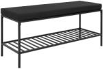 House Nordic Vita pad, fekete, fekete lábakkal, 100x36x48, 5 cm (1401250) - homelux