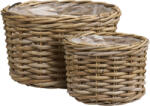 House Nordic Kalak kosarak, kubu rattan, natúr 2 db (4401186) - geminiduo