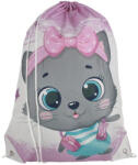 Spirit Spirit: Gray Kitty szürke cicás tornazsák, sportzsák 33x47cm (410051) - jatekshop