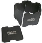Vargo Parbriz din aluminiu cu suport pentru vase pentru aragazuri cu alcool negru