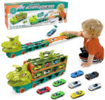 Woopie Camion de jucărie Dinosaur Track 2, 1 m cu mașini