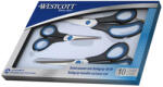 Westcott Univerzális olló, Wescott Easy Grip, 3 darabos készlet (14 cm, 20 cm, 24, 5 cm)