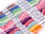 Fashion Mouline színátmenetes hímzőcérna készlet, 12 szín, 8m, 290982