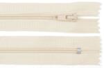 Fashion Műanyag fogú rögzített (nem bontható) spirálcipzár, 3mm, 35cm hosszú, 270350, világos bézs
