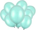 PartyDeco Erős metálszínű türkiz latex lufi 30 cm 10 db