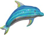 Amscan Kék holografikus delfin fólia lufi