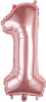 Party World Fólia lufi - 1-es szám rosegold