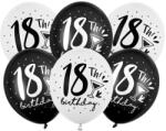 PartyDeco Latex party szett 18. születésnapra pasztell színekben 30 cm 6 db