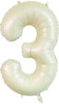 Party World 3-as krém színű fóliás lufi