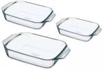 Pyrex Set de 3 vase de sticlă pentru cuptor, 1, 4 l+ 3 l + 4 l
