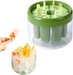 köken Formă pentru Înghețată Koken, Matrita cu 8 compartimente din Plastic Ecologic, Verde, 11x13 cm Forma prajituri si ustensile pentru gatit