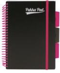 Pukka Pad Spirálfüzet, A5, vonalas, 100 lap, PUKKA PAD, Neon black project book (7665-PPN)