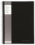 Pukka Pad Spirálfüzet, A4, vonalas, 80 lap, PUKKA PAD Black , fekete (SBWRULA4)