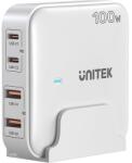 Unitek Asztali töltő GaN 100W 2xUSB-A 2xUSB-C (P1229AWH01-EU)