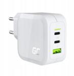Green Cell 2x USB-C 1x USB-A 65W GaN fehér (CHARGC08W)