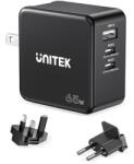 Unitek GaN, PD 65W, utazó, 3 portos (P1117B)