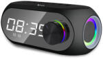 Kisonli Тонколона Kisonli LP-2S, Bluetooth, Часовник, SD, FM, AUX, RGB, Черен - 22280 Будилник