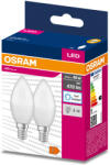 OSRAM E14 LED Value Classic gyertya fényforrás 4, 9W, 470 lm, 6500 K, 40 W izzó helyett (2 darabos) (4058075479135)