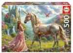 Educa 500 db-os puzzle - Tündérek, unikornisok, pillangók (20243) (20243)