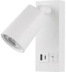 EUROLAMP Spot LED de perete cu USB LED/5W/230V alb (EU0437)