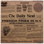  Újságmintás csomagolópapír barna 30x40cm