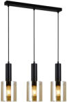 Italux Függeszték Fekete Sardo ITALUX-PND-5581-3-BK-AMB (PND-5581-3-BK-AMB)