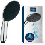 GROHE Vitalio 110, cap de dus, economie suplimentara de apa, 6l pe minut (dus de mana cu 2 tipuri de pulverizare, conexiune standard, inel din silicon protejeaza impotriva caderilor), rotund, cromat, 279461