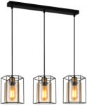 Italux Függeszték Fekete Kalula ITALUX-PND-78901-3-BK-AMB (PND-78901-3-BK-AMB)