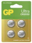 GP Batteries GP B32324 Ultra CR2032 lítium gombelem 4db/bliszter (B32324) - officedepot