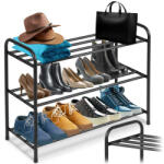 Massido fém 3 szintes Cipőállvány 66x53x26cm - Fekete