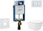 Geberit Kombifix - Előfali szerelő készlet, Oudee Vortex WC és softclose ülőke, Sigma30 vezérlőgomb, fehér/matt fehér SANI15CA3184 (SANI15CA3184)