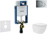 Geberit Kombifix - Előfali szerelő készlet, kompakt WC Oudee Vortex és softclose ülőke, Sigma01 vezérlőgomb, fényes króm SANI15CA1126 (SANI15CA1126)
