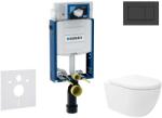 Geberit Kombifix - Előfali szerelő készlet, Oudee Vortex WC és softclose ülőke, Sigma30 vezérlőgomb, matt fekete/fekete SANI15CA5134 (SANI15CA5134)