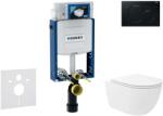 Geberit Kombifix - Előfali szerelő készlet, Oudee Vortex WC és softclose ülőke, Sigma01 vezérlőgomb, fekete SANI15CA5140 (SANI15CA5140)