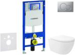 Geberit Duofix - Előfali szerelő készlet, Oudee Vortex WC és softclose ülőke, Sigma01 vezérlőgomb, lakkozott matt króm SANI11CA1149 (SANI11CA1149)