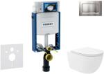 Geberit Kombifix - Előfali szerelő készlet, Oudee Vortex WC és softclose ülőke, Sigma30 vezérlőgomb, matt króm/lakkozott króm SANI15CA1136 (SANI15CA1136)