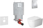 GROHE Uniset - Falra szerelhető, WC és ülőgarnitúra ME by Starck, Rimless, SoftClose, Skate Cosmo gombok, krómozott 38643SET-KM (38643SET-KM)