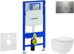 Geberit Duofix - Előfali szerelő készlet, Oudee Vortex kompakt WC és softclose ülőke, Sigma20 vezérlőgomb, acél SANI11CA6106 (SANI11CA6106)