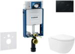 Geberit Kombifix - Előfali szerelő készlet, Oudee Vortex WC és softclose ülőke, Sigma01 vezérlőgomb, fekete SANI15CA5135 (SANI15CA5135)